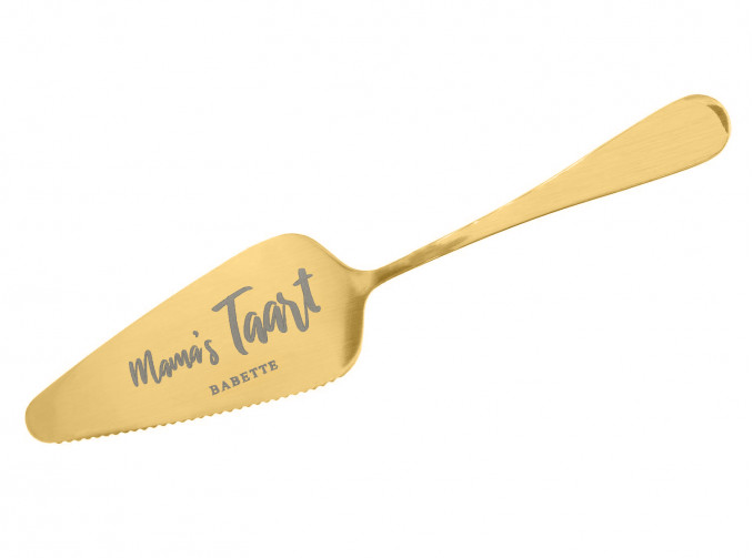 Taartschep met naam - Mama's taart kleur goud