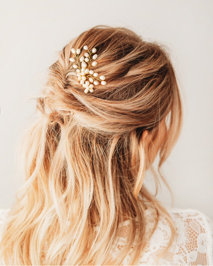 Haarpin cutest pearls goudkleurig