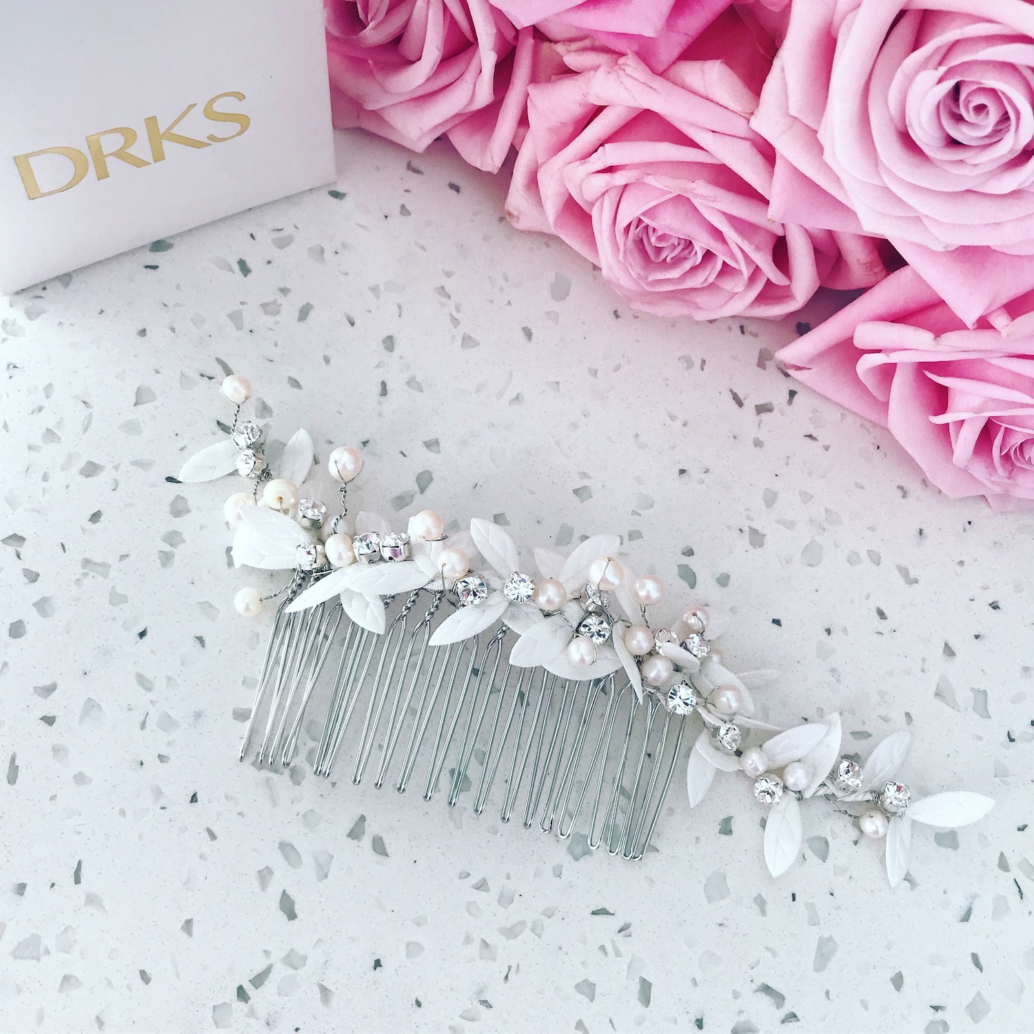 wedding hair comb Haarkam Swarovski Haarkam Crystal Hair Comb Trouwen Accessoires Haaraccessoires Sierkammen SNELLE verzending!! Zilveren bruidshaarkam met parels 