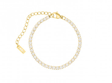 Opal tennis bracelet goudkleurig