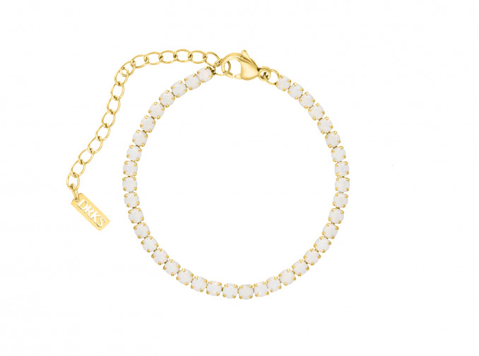 Opal tennis bracelet goudkleurig
