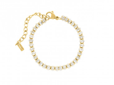 Tennis bracelet oval goldplated