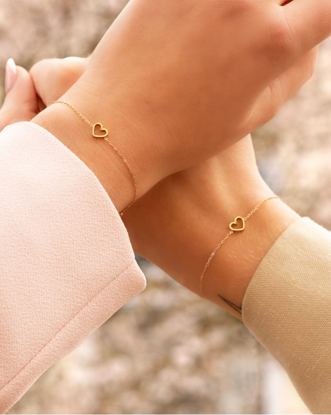 Gouden armbanden set voor moeder en dochter
