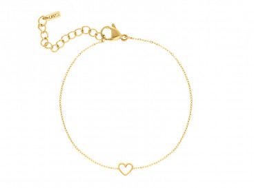 Minimal heart bracelet goldplated