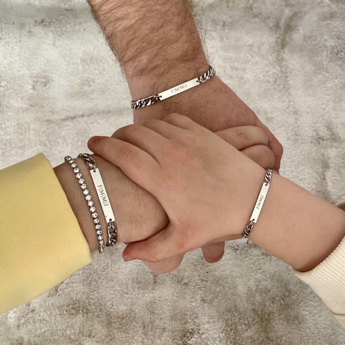 Overgang Pasen Sinis Vader & Kind armband personaliseren | Shop DRKS