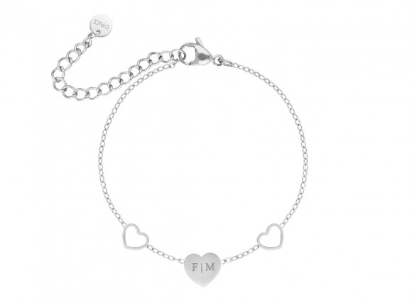 Initial armband with triple love