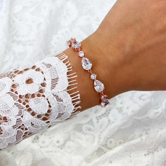 Bruids armband met Steentjes Verguld | Shop DRKS