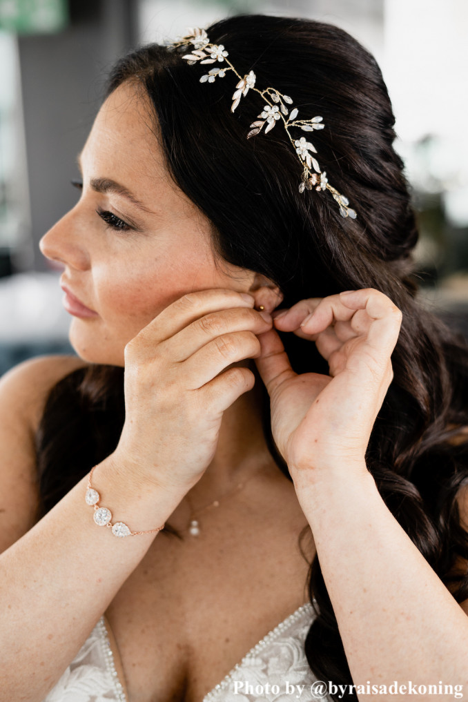 Bruid met rose gouden daily luxury armband