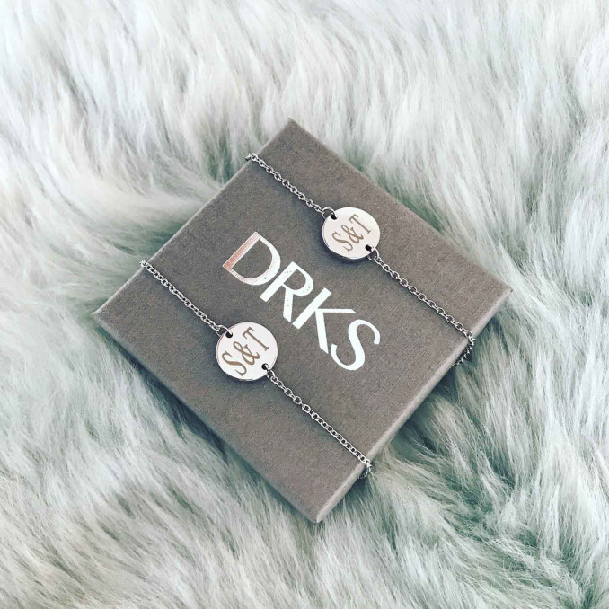 DRKS Engravable Mother & Daughter Bracelet Silver