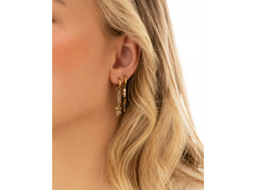 Musthave earrings chocolate brown goldplated