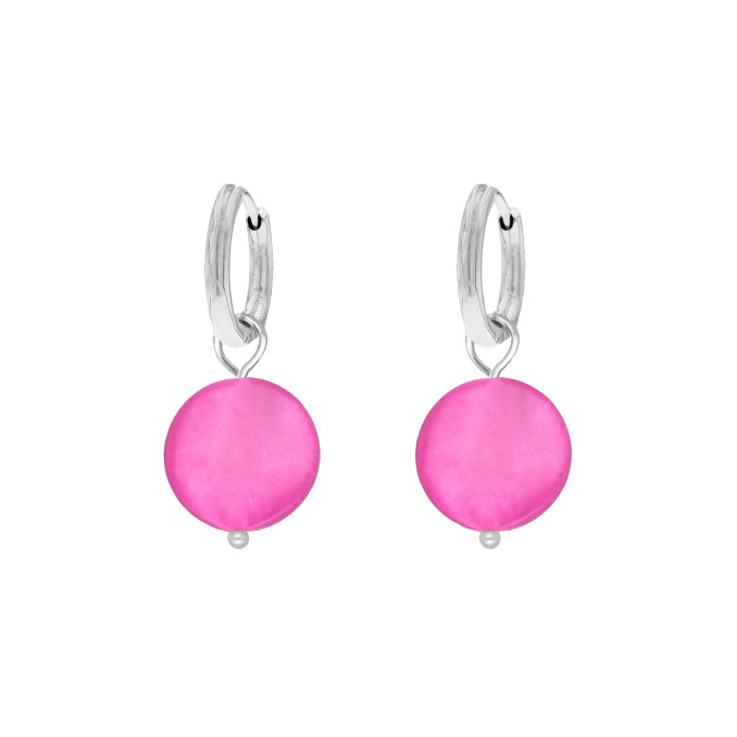 Earrings neon pink
