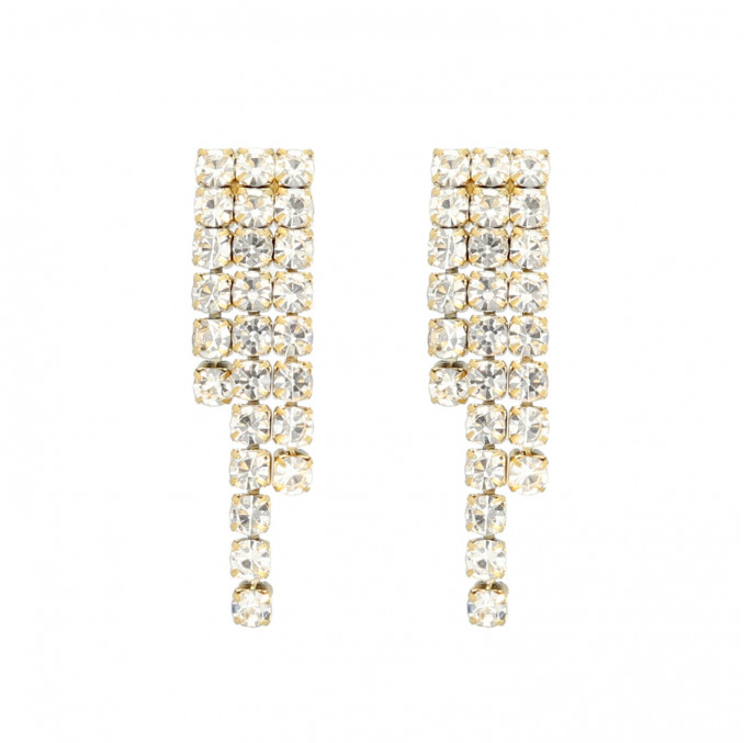 Tennis earrings luxury goud kleurig
