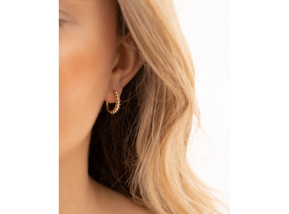 Crystal stone earrings goldplated