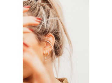 Luxe oorringetjes crystal drop goldplated