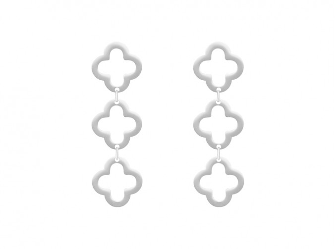 Triple clover earrings