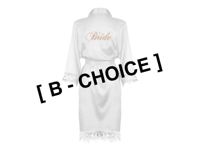 B-Choice Kimono Bride met kant wit