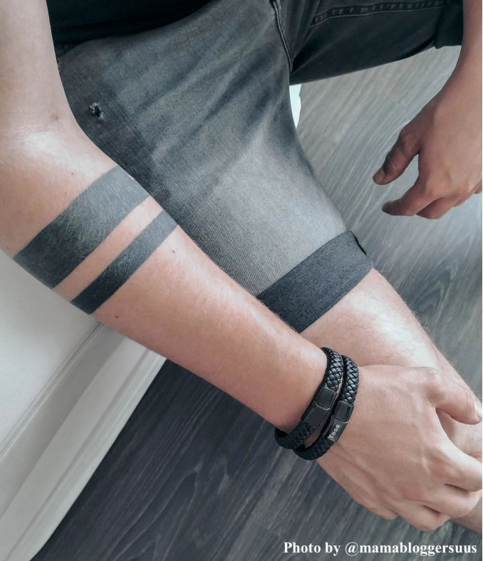 Graveerbare Leren Mannen Armband Zwart