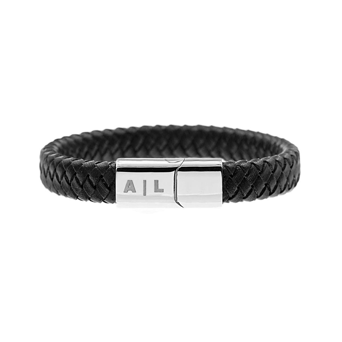 DRKS Leren Heren Armband Zwart