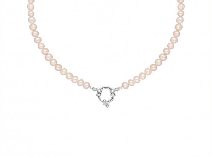 Peach parelketting exclusive