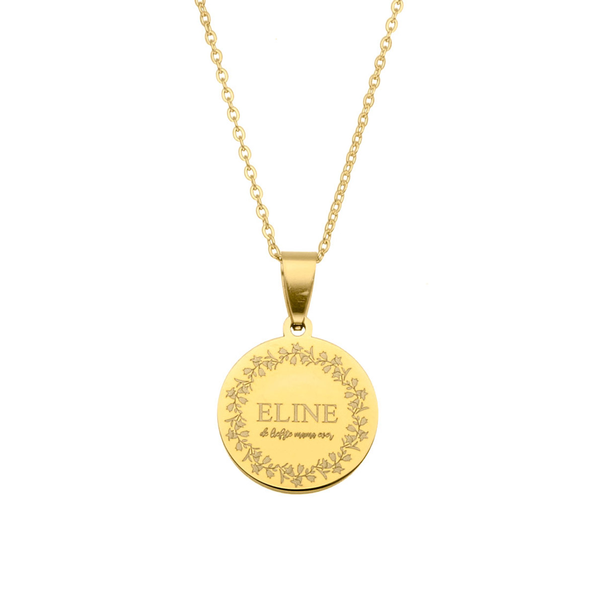 Naam ketting voor mama goud kleurig