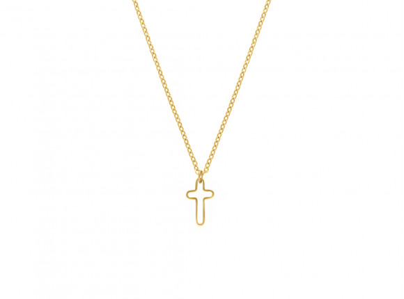 Cross necklace goldplated