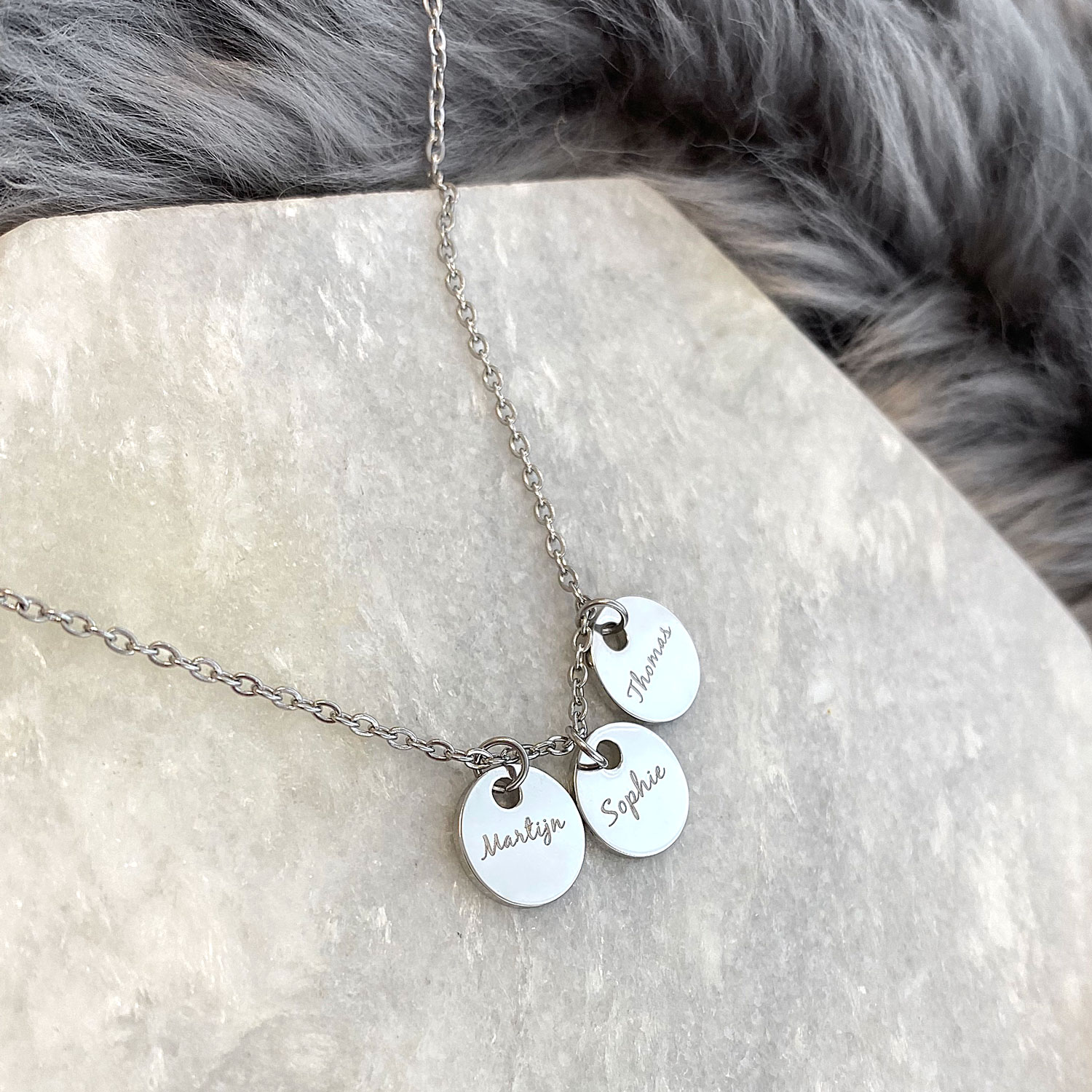 komen tunnel Voorwaarde Mama ketting met namen zilver | Stainless steel | DRKS.nl