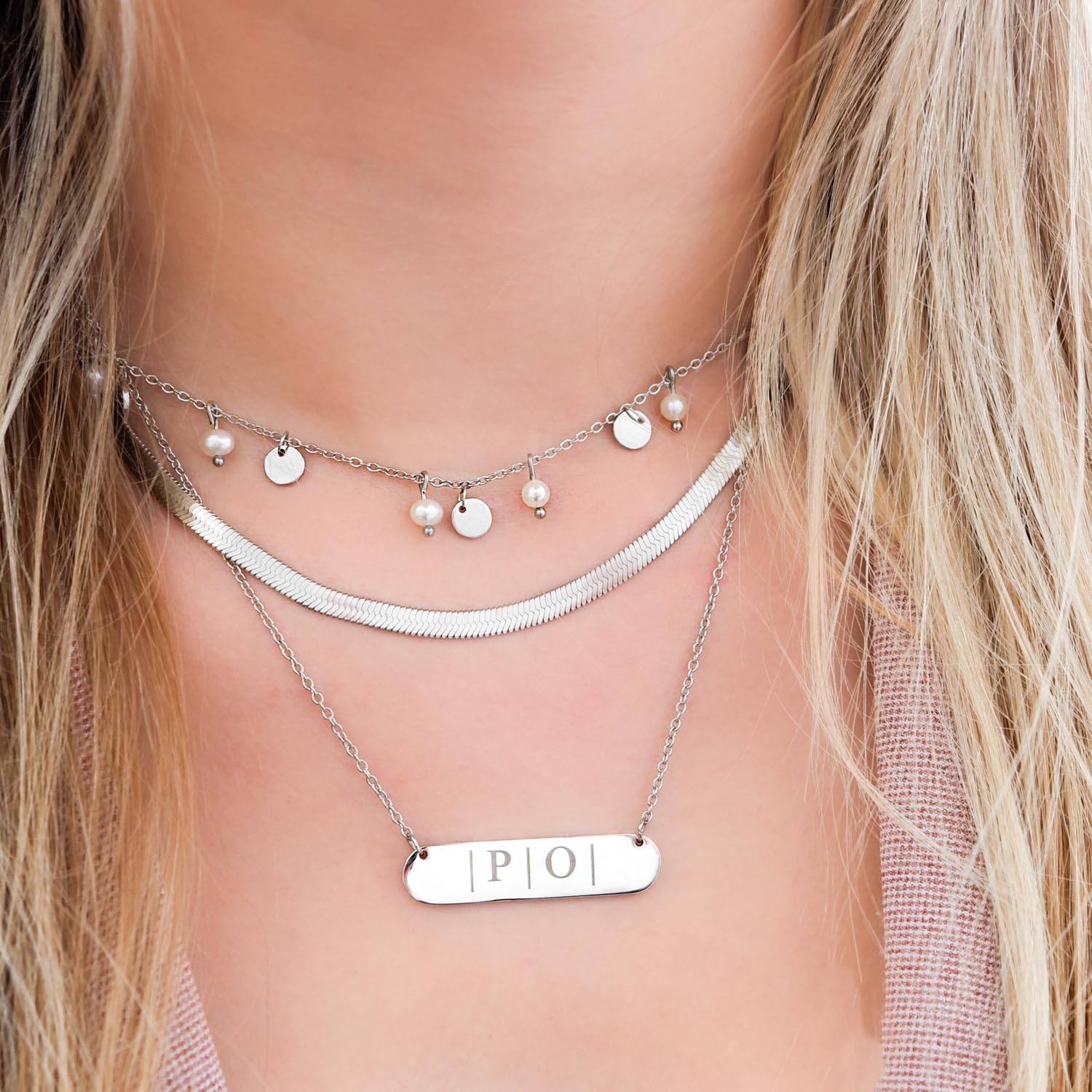 Trendy bar ketting voor een complete look