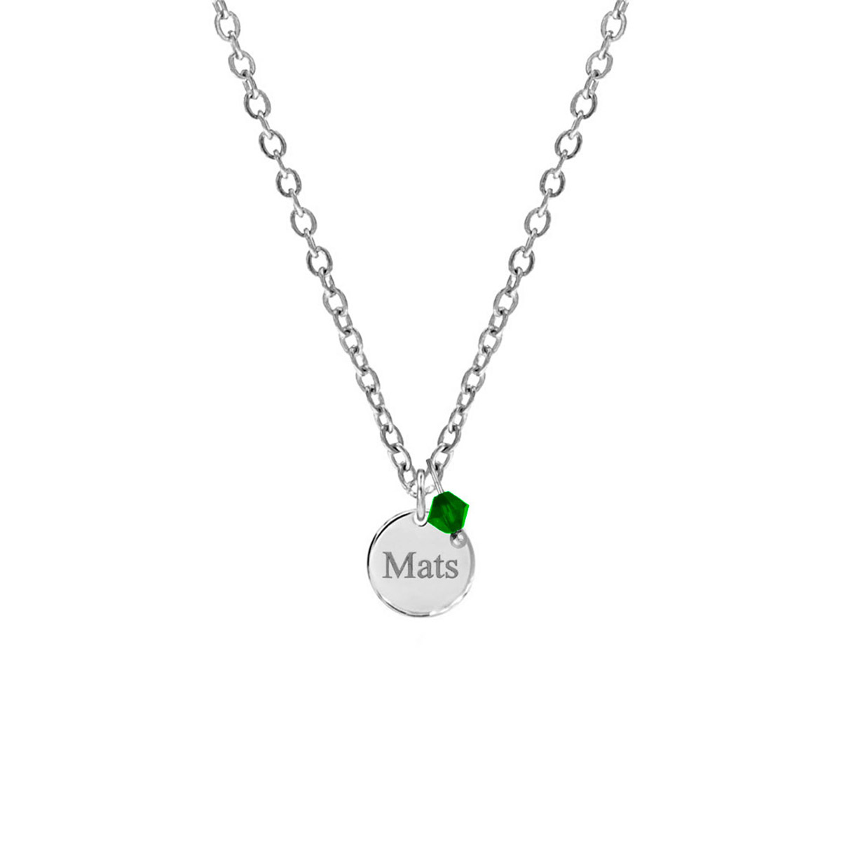 Graveerbare ketting birthstone