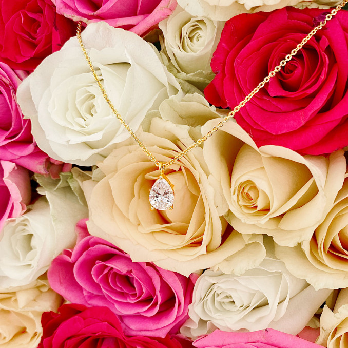 Gouden daily luxury ketting met bloemen