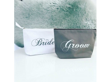 DRKS Bride & Groom Toilettassen voor bruid en bruidegom