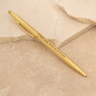 gouden pennen met gravering
