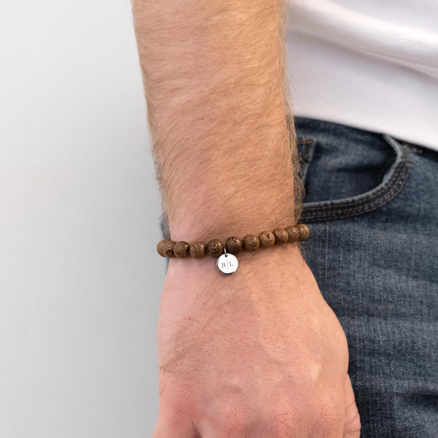 Goede Kralen armband heren met letters | Mannen armband | DRKS.nl KU-45