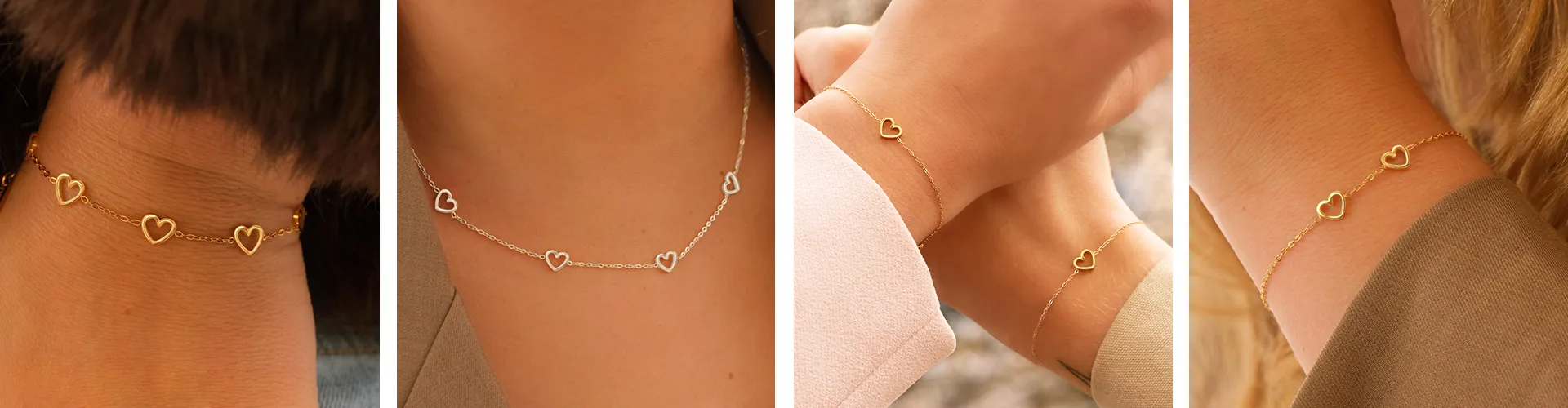 Minimalistische hartjes sieraden