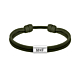 Naam armband heren groen zilverkleurig