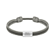 Naam armband heren grijs zilverkleurig