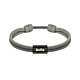 Naam armband heren grijs