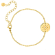 Armband 4 initialen steentje kleur goud