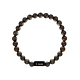 Heren kralen armband met naam bruin