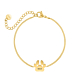 Graveerbare hondenpoot armband goudkleurig
