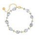 Bruids armband met steentjes rose verguld
