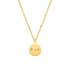 Ketting 2 initialen steentje kleur goud