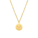 Ketting 3 initialen steentje kleur goud