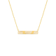 Gouden bar ketting met drie vingerafdrukken