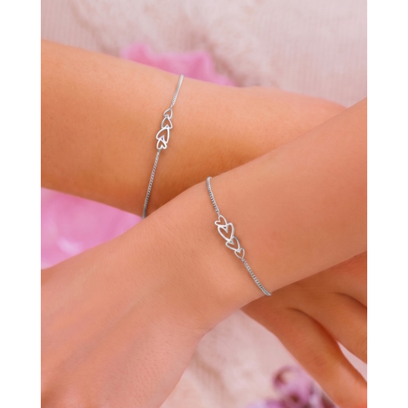 Moeder & dochter armband love heart 