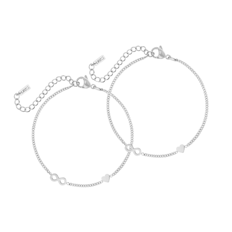 Moeder & dochter armband infinity & heart