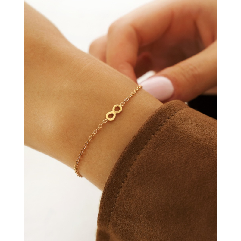 Armband mini infinity goudkleurig