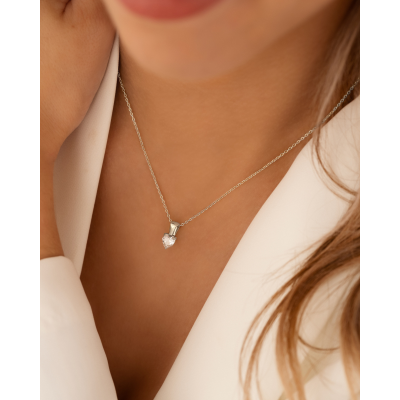 Ketting crystal heart