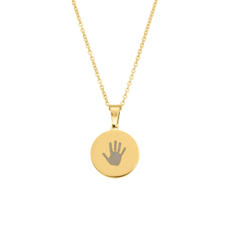 Graveerbare ketting handafdruk goud