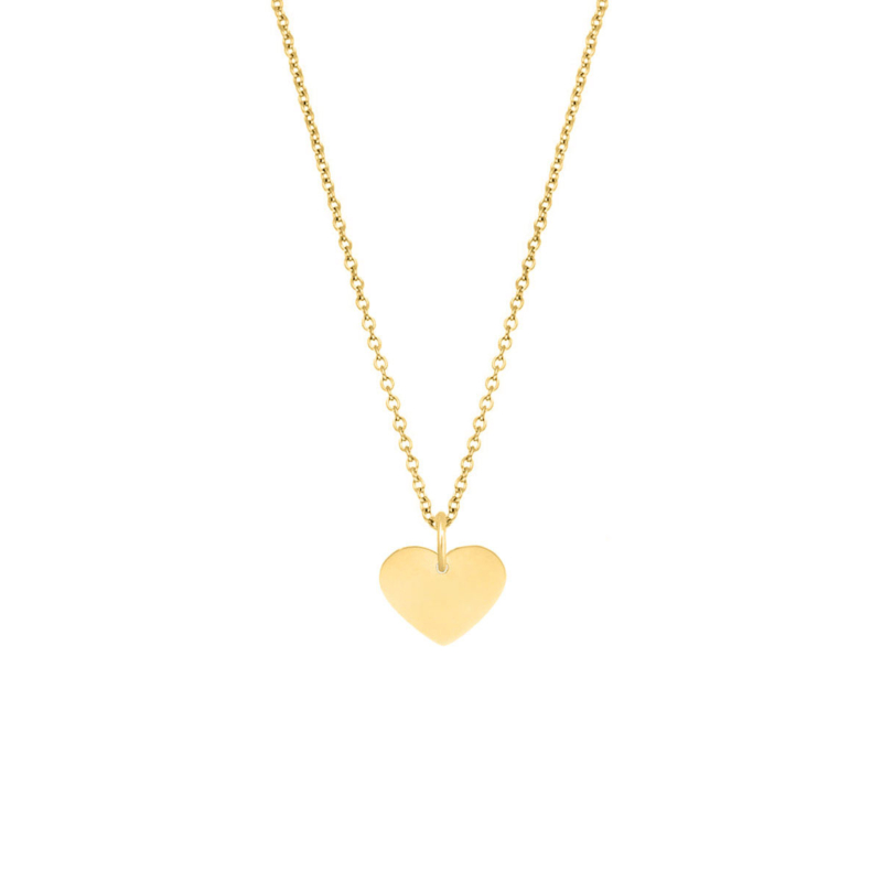 Kinder ketting met hartje goudkleurig