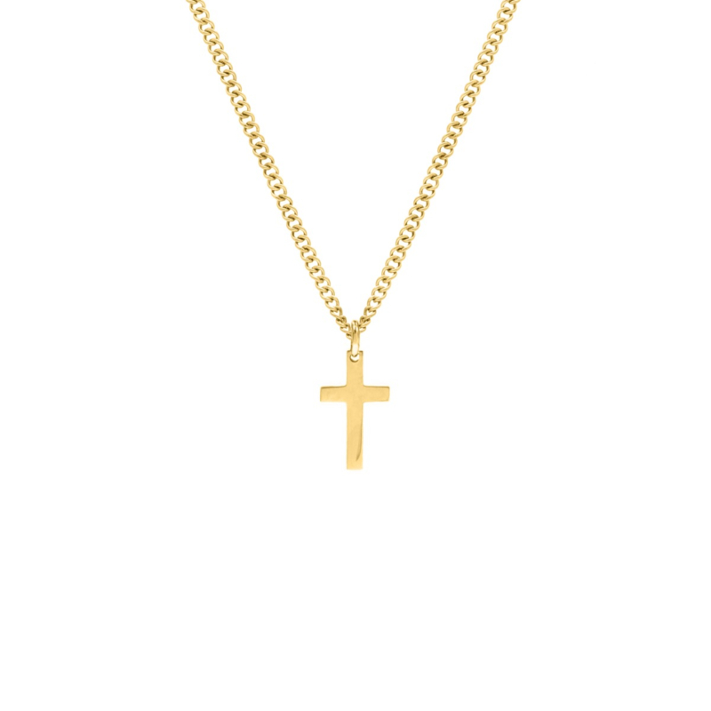 Kinderketting met kruisje goudkleurig